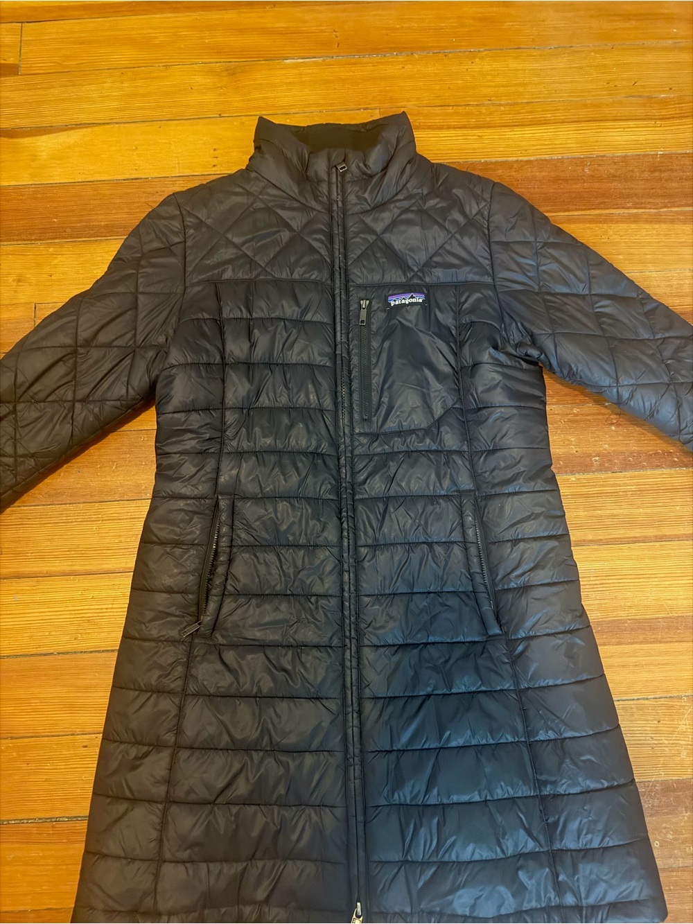 Patagonia Black Quilted Long Puffer Jacket